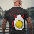Deviled Egg Funny Halloween Costume Men's Crewneck Short Sleeve Back Print T-shirt Gifts for Old Men