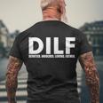 Dilf Devoted Involved Loving Father Tshirt Men's Crewneck Short Sleeve Back Print T-shirt Gifts for Old Men