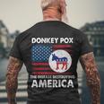 Donkey Pox The Disease Destroying America Anti Biden Men's Crewneck Short Sleeve Back Print T-shirt Gifts for Old Men