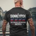 Donkey Pox The Disease Destroying America Funny Donkeypox V5 Men's Crewneck Short Sleeve Back Print T-shirt Gifts for Old Men