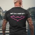 Dont Be Scary Bat Funny Halloween Quote Men's Crewneck Short Sleeve Back Print T-shirt Gifts for Old Men