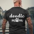 Doodle Mom Dog Mother Men's Crewneck Short Sleeve Back Print T-shirt Gifts for Old Men