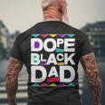 Dope Black Dad V2 Men's Crewneck Short Sleeve Back Print T-shirt Gifts for Old Men
