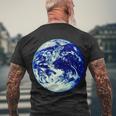 Earth World Tshirt Men's Crewneck Short Sleeve Back Print T-shirt Gifts for Old Men