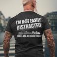 Easily Distracted - Turbo Men's Crewneck Short Sleeve Back Print T-shirt Gifts for Old Men