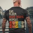 Eat Sleep Make Beats Beat Makers Music Producer Mens Dj Dad Men's T-shirt Back Print Gifts for Old Men