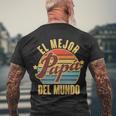 El Mejor Papá Del Mundo Vintage Tshirt Men's Crewneck Short Sleeve Back Print T-shirt Gifts for Old Men