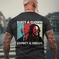 Elect A Clown Expect A Circus Anti Joe Biden Design Men's Crewneck Short Sleeve Back Print T-shirt Gifts for Old Men