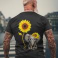 Elephant Sunflower You Are My Sunshine V2 Men's Crewneck Short Sleeve Back Print T-shirt Gifts for Old Men