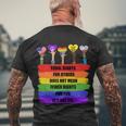 Equal Rights For Others Lgbt Pride Month Men's Crewneck Short Sleeve Back Print T-shirt Gifts for Old Men