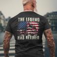 Firefighter The Legend Has Retired Fireman Firefighter _ Men's T-shirt Back Print Gifts for Old Men