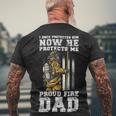 Firefighter Proud Fire Dad Firefighter Dad Of A Fireman Father Men's T-shirt Back Print Gifts for Old Men