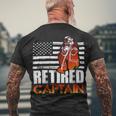 Firefighter Retired American Firefighter Captain Retirement Men's T-shirt Back Print Gifts for Old Men