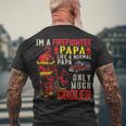 Firefighter Vintage Im A Firefighter Papa Definition Much Cooler Men's T-shirt Back Print Gifts for Old Men