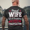 Firefighter Volunteer Fireman Firefighter Wife V2 Men's T-shirt Back Print Gifts for Old Men