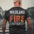 Firefighter Wildland Fire Rescue Department Firefighters Firemen Men's T-shirt Back Print Gifts for Old Men