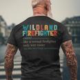 Firefighter Wildland Fire Rescue Department Wildland Firefighter Men's T-shirt Back Print Gifts for Old Men