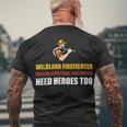Firefighter Wildland Firefighter Smokejumper Fire Eater_ V3 Men's T-shirt Back Print Gifts for Old Men