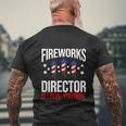 Firework Director Technician I Run You Run V2 Men's Crewneck Short Sleeve Back Print T-shirt Gifts for Old Men