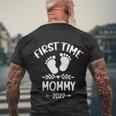 First Time Mommy 2022 Funny New Mom Promoted To Mommy Men's Crewneck Short Sleeve Back Print T-shirt Gifts for Old Men