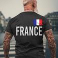 France Team Flag Logo Tshirt Men's Crewneck Short Sleeve Back Print T-shirt Gifts for Old Men