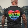Free Mom Hugs Free Mom Hugs Inclusive Pride Lgbtqia Men's Crewneck Short Sleeve Back Print T-shirt Gifts for Old Men