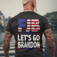 Funny Anti Biden Fjb F Joe Biden Lets Go Brandon Men's Crewneck Short Sleeve Back Print T-shirt Gifts for Old Men