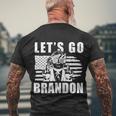 Funny Anti Biden Fjb Lets Go Brandon Funny Meme Men's Crewneck Short Sleeve Back Print T-shirt Gifts for Old Men