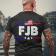 Funny Anti Biden Fjb Us Flag F Joe Biden Men's Crewneck Short Sleeve Back Print T-shirt Gifts for Old Men