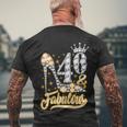 Funny Gift 40 Fabulous 40 Years Gift 40Th Birthday Diamond Crown Shoes Gift Men's Crewneck Short Sleeve Back Print T-shirt Gifts for Old Men