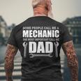 Funny Mechanic Dad Tshirt Men's Crewneck Short Sleeve Back Print T-shirt Gifts for Old Men