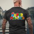 Funny Super Mommio Mothers Day Gamer Men's Crewneck Short Sleeve Back Print T-shirt Gifts for Old Men