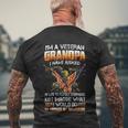 Funny Veteran Gift Grandpa Proud Vet Grandfather Fathers Day Gift Tshirt Men's Crewneck Short Sleeve Back Print T-shirt Gifts for Old Men