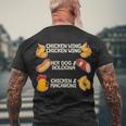 Funny Viral Chicken Wing Song Meme Men's Crewneck Short Sleeve Back Print T-shirt Gifts for Old Men