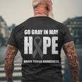 Go Gray In May Hope Brain Tumor Awareness Men's T-shirt Back Print Gifts for Old Men