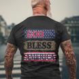 God Bless America Patriotic 4Th Of July Independence Day Gift Men's Crewneck Short Sleeve Back Print T-shirt Gifts for Old Men