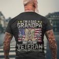 Grandpa Shirts For Fathers Day Im A Dad Grandpa Veteran Men's T-shirt Back Print Gifts for Old Men