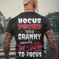 Granny Hocus Pocus Wine Halloween Men's T-shirt Back Print Gifts for Old Men