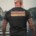 Gynecologist Job Title Profession Birthday Worker Idea Men's Back Print T-shirt Gifts for Old Men
