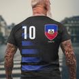 Haiti Football Soccer Futbol Jersey Tshirt Men's Crewneck Short Sleeve Back Print T-shirt Gifts for Old Men