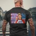 Happy 4Th Of July Merica Funny Joe American Flag Men's Crewneck Short Sleeve Back Print T-shirt Gifts for Old Men