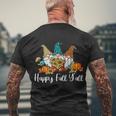 Happy Fall Yall Tshirt Gnome Leopard Pumpkin Autumn Gnomes Men's T-shirt Back Print Gifts for Old Men