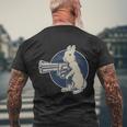 Hare Trigger Gangster Bunny Men's Crewneck Short Sleeve Back Print T-shirt Gifts for Old Men