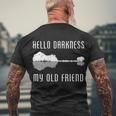 Hello Darkness My Old Friend Tshirt Men's Crewneck Short Sleeve Back Print T-shirt Gifts for Old Men