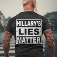 Hillarys Lies Matter Men's Crewneck Short Sleeve Back Print T-shirt Gifts for Old Men