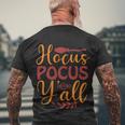 Hocus Pocus Yall Halloween Quote Men's Crewneck Short Sleeve Back Print T-shirt Gifts for Old Men