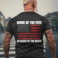 Home Of The Free American Flag Shirts Boys Veterans Day Men's T-shirt Back Print Gifts for Old Men
