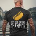 Hot Dog Eating Champion Fast Food Men's Back Print T-shirt Gifts for Old Men