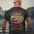Hotter Than A Hoochie Coochie Daddy Vintage Retro Country Music Men's Crewneck Short Sleeve Back Print T-shirt Gifts for Old Men