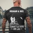 Husband And Wife - Fishing Partners Men's Crewneck Short Sleeve Back Print T-shirt Gifts for Old Men